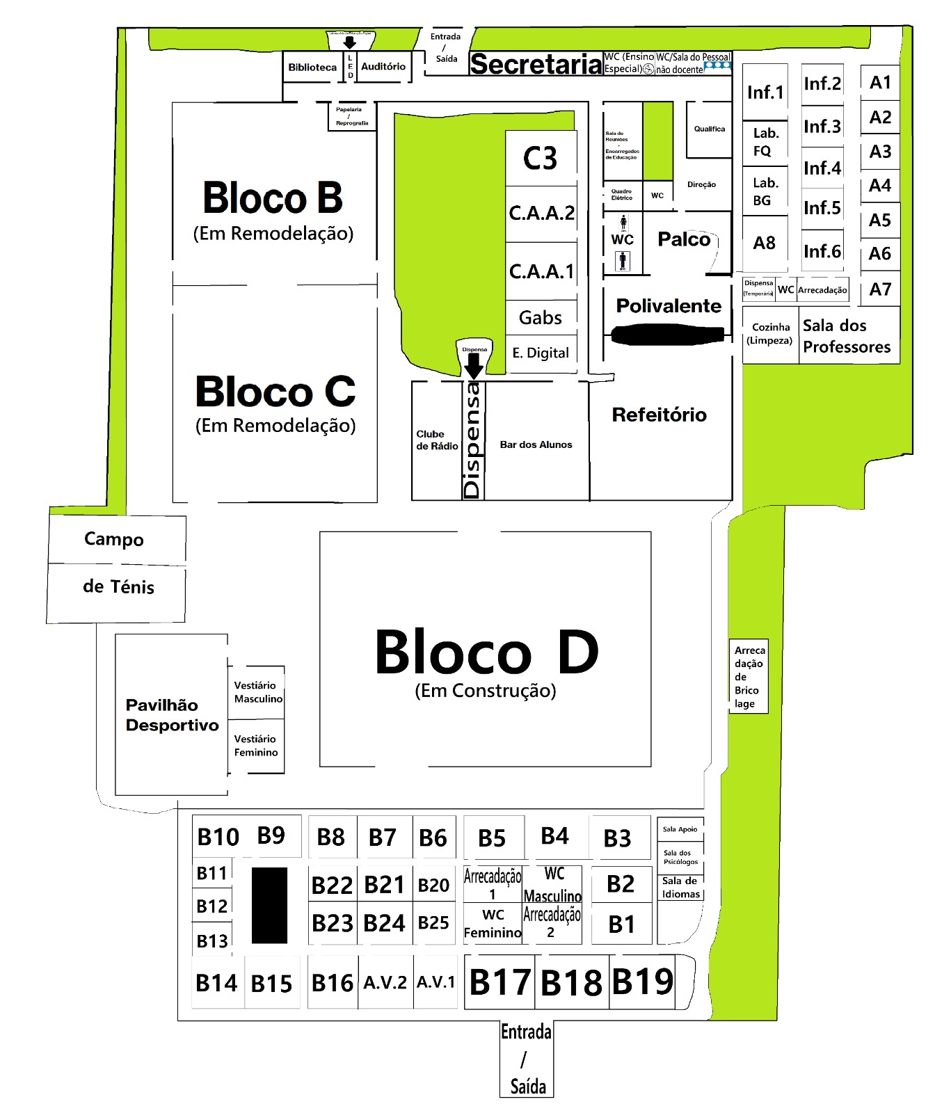 Mapa Interno da Escola